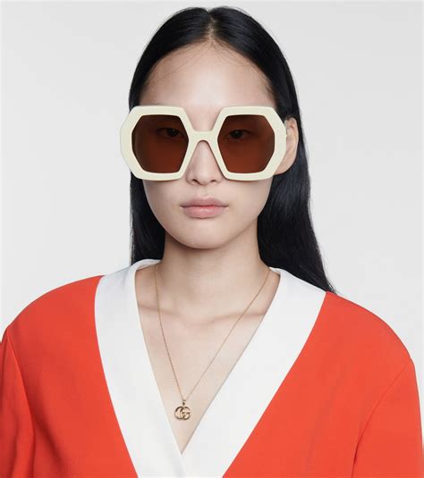 gucci hexagon sunglasses|Gucci sunglasses for women clearance.